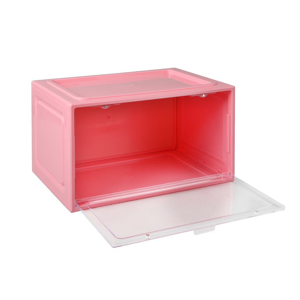 Stacked Sneaker Display Case Stackable Pink-2006733027572584449