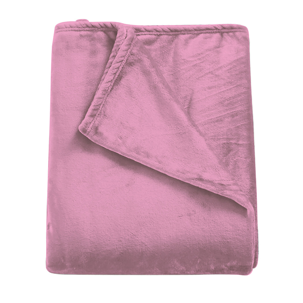 DreamZ 320GSM 220x160cm Ultra Soft Mink Pink Single-2018816624378908673