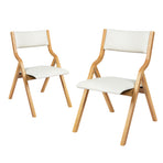 Levede 4x Dining Chairs Foldable PU Beige-2006732727788900353