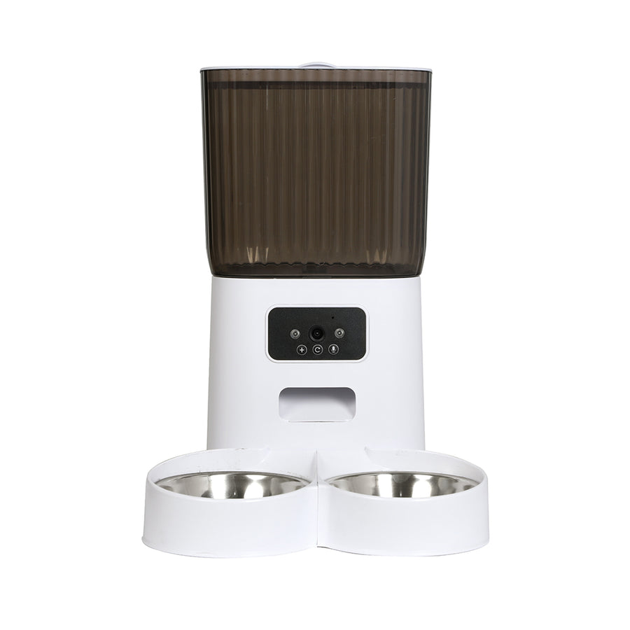 PaWz 5L Auto Pet Feeder Automatic Camera Wi-Fi White-2006733005900615681