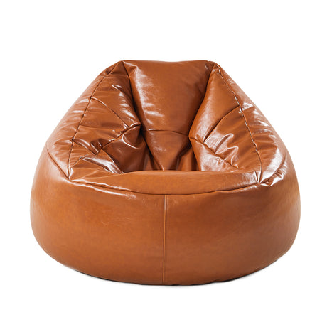 Marlow Bean Bag Chair Cover PU Couch Tan-2006733313246629889