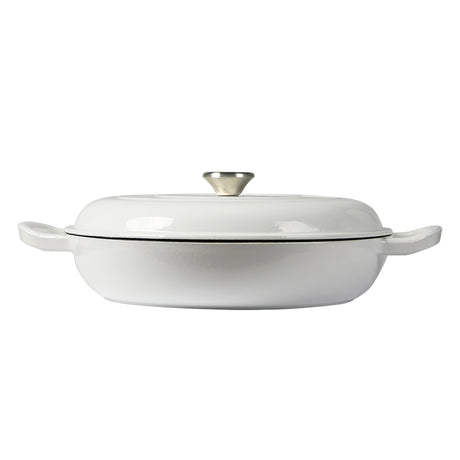 TOQUE 3.5L Enamel Dutch Oven Pan in White Colour-2018816806898241537
