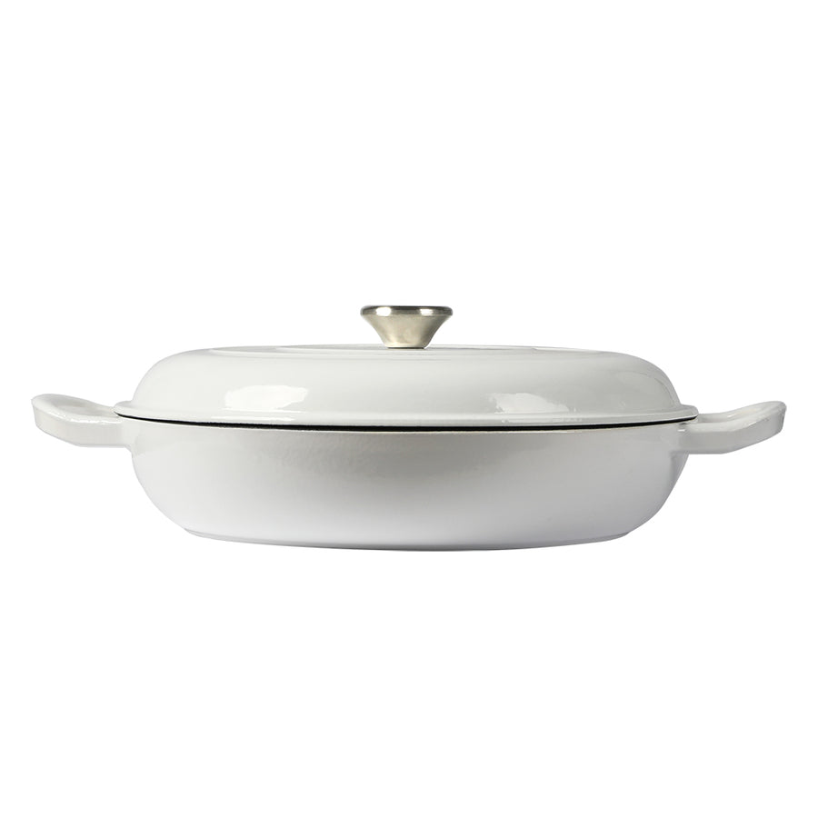TOQUE 3.5L Enamel Dutch Oven Pan in White Colour-2018816806898241537
