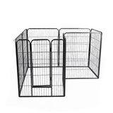 PaWz 8 Panel Pet Dog Playpen Puppy Exercise Black 4kg chicken-2018816916663177217