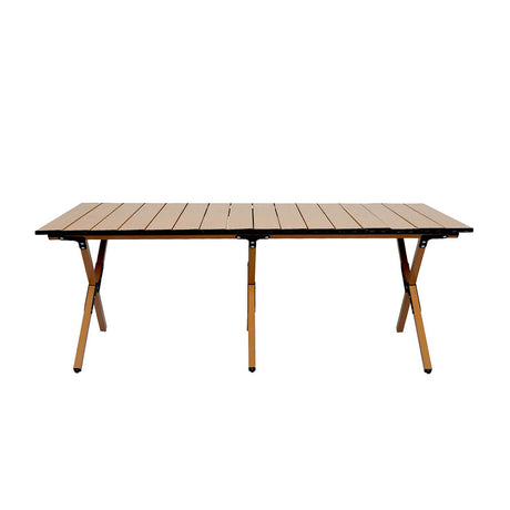 Levede Folding Camping Table Chair Set Oak-1954802886160551937