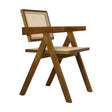 Levede 8x Walnut Wicker Armchair Dining Chair-2018816940583292929