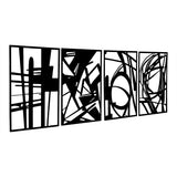 Yezi Metal Wall Art 4Pcs Abstract Minimalist Line Decor