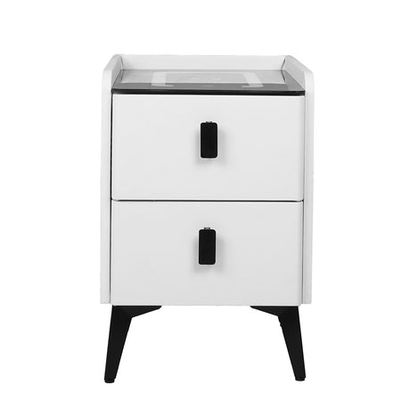 Levede Bedside Table LED Lights Drawers Storage-2006732842721218561