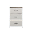 Levede Chest of 3 Drawers Bedside Table Beige-2006733263275692033