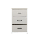 Levede Chest of 3 Drawers Bedside Table Beige-2006733263275692033
