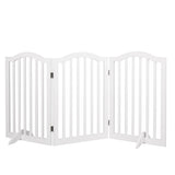 PaWz Wooden Pet Gate Dog Fence Safety White-2006732982576091137
