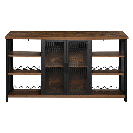 Levede Bar Cabinet Buffet Sideboard Walnut-2018816921222385665