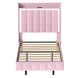Levede Single Floating Bed Frame LED Headboard USB Pink-2006732795417858049