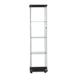 Stacked Display Storage Cabinet Glass Black-2006733282951172097