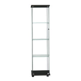 Stacked Display Storage Cabinet Glass Black-2006733282951172097