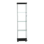 Stacked Display Storage Cabinet Glass Black