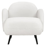 Levede Sofa Chair Fleece Upholstered Single White-2006732843727851521