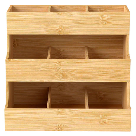 Toque Vertical Bamboo Tea Organizer Holds 180 Tea Bags-2006732763629228033