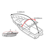 Boat Cover 12-14 FT Trailerable Weatherproof Black 14FT - Front View