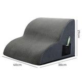 Pawz 2 Steps Pet Stairs Dog Ramp High Density Foam Grey - Front View