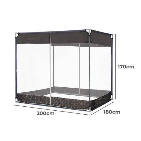 Dreamz Mosquito Bed Nets Foldable Canopy Square Grey-1954802841323442178