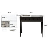 Moyasu Charcoal BBQ Grill Portable Outdoor - Front View