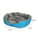 PaWz Electric Pet Heater Bed Heated M Blue Medium - Front View