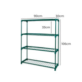 Levede 2x 4 Tier Plant Stand Shelves - Front View