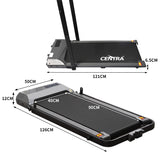 Centra Electric Treadmill Under Desk Grey - Front View