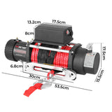 Electric Winch 14500LBS/6575KG 12V Wireless - Front View