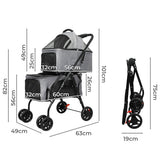 PaWz Two-tier Pet Stroller Double Dog - Front View