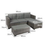 Levede 5pcs Outdoor Sofa Set Patio Furniture-2018816929703268354