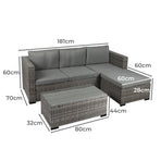 Levede 5pcs Outdoor Sofa Set Patio Furniture-2018816929703268354