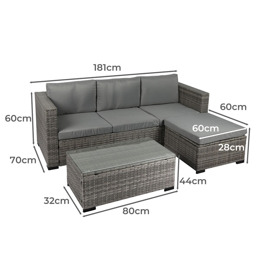 Levede 5pcs Outdoor Sofa Set Patio Furniture-2018816929703268354