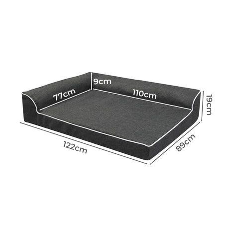Pawz Orthopedic Dog Bed XXL Grey-2006732881807937538