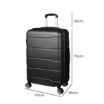 Slimbridge 28" Inch Expandable Luggage Black 28 inch-2018816679584337922