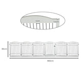 PaWz 6 Panels Pet Dog Playpen Puppy White - Front View