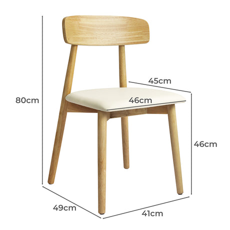 Levede 2x Dining Chairs Kitchen Chair Natural-1954802997187973122