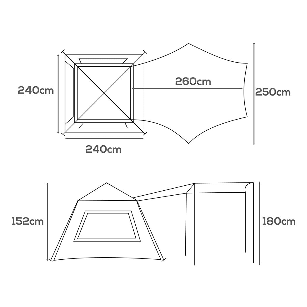 Mountview Instant Pop up Tent Automatic-1954802649299816450