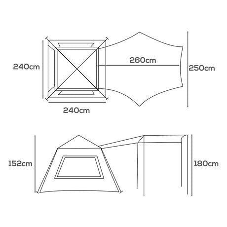 Mountview Instant Pop up Tent Automatic-1954802649299816450