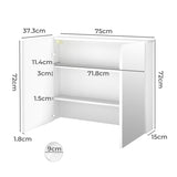 Levede Bathroom Mirror Cabinet 75CM - Front View