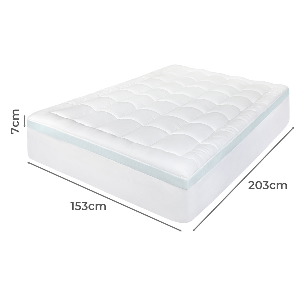 Dreamz Gel Memory Foam Mattress Topper 8cm Queen Size-2006733414463574018