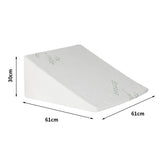 DreamZ Bedding Wedge Pillow Memory Foam White 30 - Front View