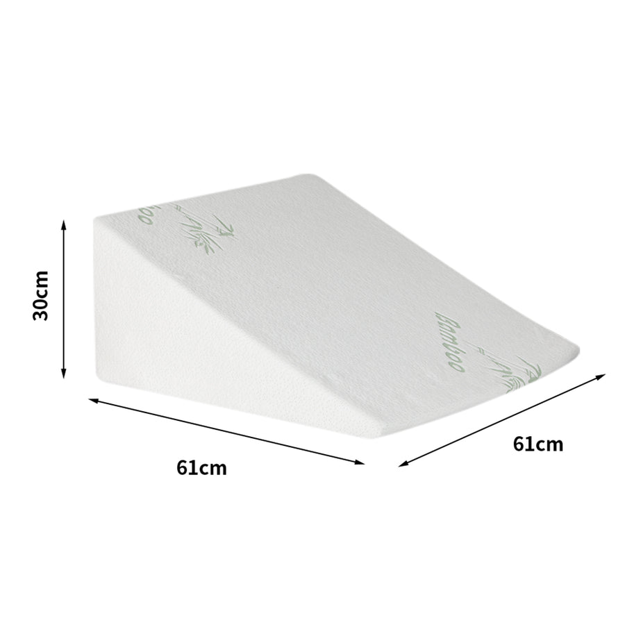 DreamZ Bedding Wedge Pillow Memory Foam White 30-2006733151178723330
