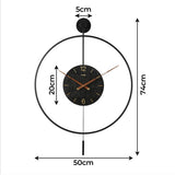 Yezi Wall Clock 50cm Large Round Modern Home Decoration-2018816757384482818