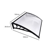 Mountview Window Door Awning Outdoor 1M X 1.2M Transparent 1x1.2M - Front View