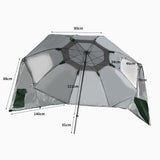 Mountview Beach Umbrella Outdoor Umbrellas Green 2.13M - Front View