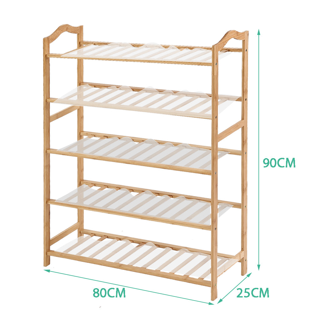 Levede Bamboo Shoe Rack Storage Wooden-2018816704905351170