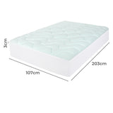 Dreamz Mattress Topper Pillowtop Cover King Single - Front View
