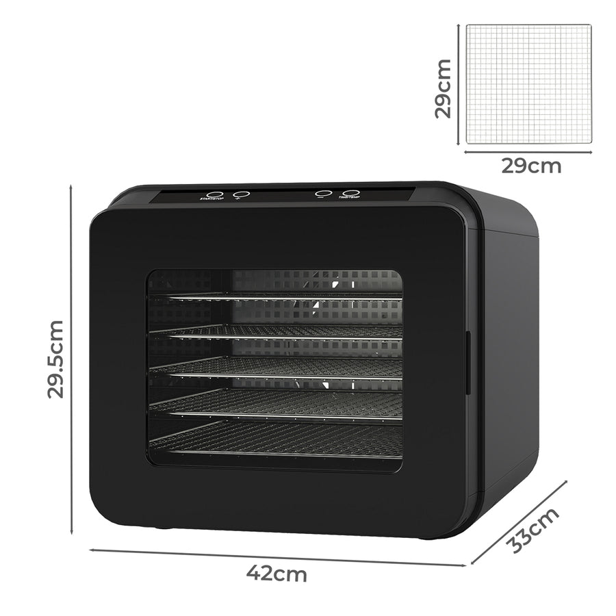 Spector 6 Trays Food Dehydrator Fruit Dehydrators Black-2006733421786828802